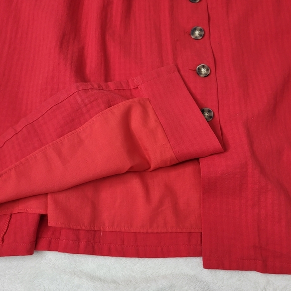 Reitmans Signature Elegant Red Button-Down Dress. Cotton Blend. Size Large - Picture 12 of 12